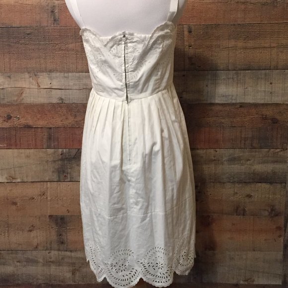 Marc Jacobs White Eyelet Sundress Adjustable/Removeable Straps Size 6 - Picture 6 of 16